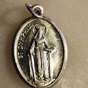 St. Dymphna Pray For Us Religous Pendant